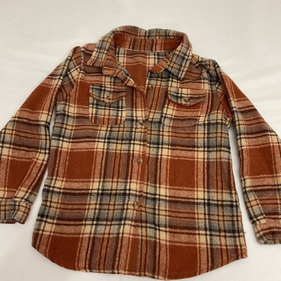 kid Size S and adult Size L set  & Plaid Flannel Button-Up Shirt With Dual - Picture 6 of 10